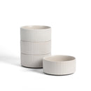 STANE LAIN HAVEN MODERN STONEWARE DISH SET FOR 4, REACTIVE GLAZE SANDY WHITE - Brand New