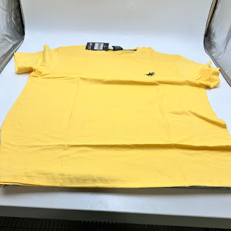 PACIFIC POLO CLUB MEN'S SHORT SLEEVE T-SHIRT SIZE: XL - YELLOW/BLACK INSIDE TRIM - Brand New