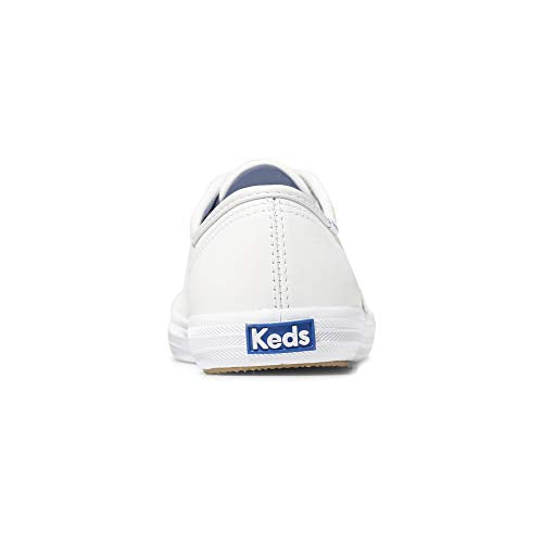 KEDS WOMEN'S CHAMPION LEATHER LACE UP SNEAKER - SIZE: WOMEN 9 - WHITE - Like New