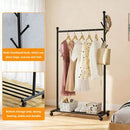 GARVEE METAL CLOTHING RACK WITH WHEELS FOR SMALL SPACE - BLACK - Like New