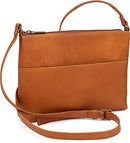 LE DONNE LEATHER WOMEN’S MALLORY CROSSBODY PURSE - TAN - Brand New
