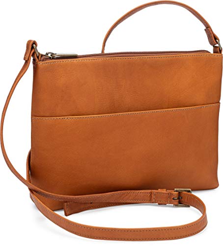 LE DONNE LEATHER WOMEN’S MALLORY CROSSBODY PURSE - TAN - Brand New