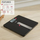 TAYLOR LIGHT POWERED DIGITAL BATH SCALE, HIGH 400 LB CAPACITY - BLACK - Like New