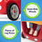 SIMPLAY3 ROLL AND STROLL QUIET RIDE-ON TODDLER TOY PUSH CAR SEATBELT RED - Like New