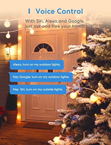 MEROSS SMART OUTDOOR PLUG WIFI OUTLET COMPATIBLE APPLE HOMEKIT - Black - Like New