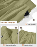 KICZOY SUMMER WOMEN HIGH WAIST WIDE LEG DRESS PANTS SIZE: WOMEN M - GREEN - Brand New