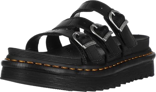 25456001 DR MARTENS WOMEN BLAIRE SLIDE SANDAL BLACK HYDRO SIZE 11 - Like New
