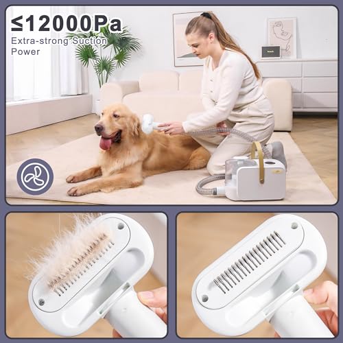 ITBABY 2.5L DOG CAT GROOMING KIT PROFESSIONAL CLIPPERS 8 TOOLS VACUUM - WHITE - Like New