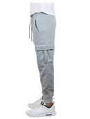 BLUE ICE HEAVYWEIGHT FLEECE-LINED CARGO JOGGER SWEATPANTS MEDIUM - HEATHER GRAY - Brand New