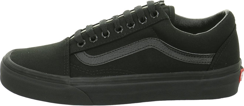 VANS OLD SKOOL UNISEX ADULTS' LOW-TOP TRAINERS, SIZE 7 - BLACK/BLACK - Like New