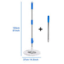 Spin Mop and Bucket with Wringer Set 360° Mop and Bucket System 3 Microfiber - Like New