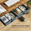 AGILESTIC HEIGHT ADJUSTABLE DESK WITH 2 DRAWERS ELECTRIC DESK - DARK BROWN - Like New