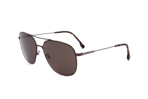 Hugo Boss 1OT6270 Matte Brown Dark Ruthenium Size 62 Sunglasses Man - Like New