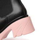 vivianly Womens Platform Chelsea Boots Lug Sole Mid Calf Boots - Scratch & Dent