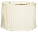 Royal Designs BS-749-18WH Shallow Drum Lamp Shade, 17 x 18 x 11.5", White - Brand New