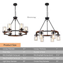 ALBHH 28 Inch Farmhouse Circular Chandelier Hanging Pendant Lighting Fixture - Like New
