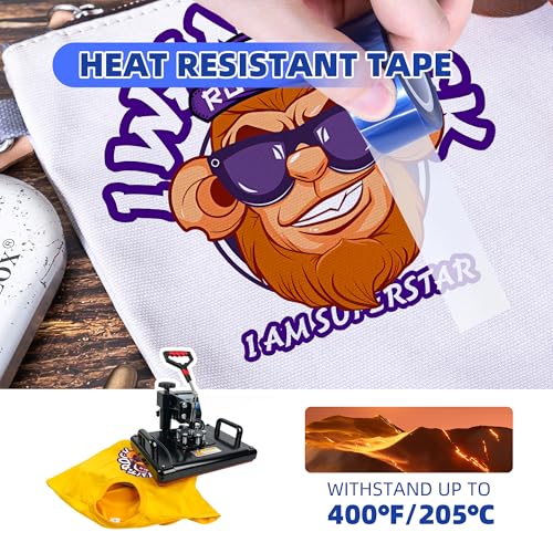 TSSART P18 Heat Tape Blue Heat Press Vinyl Sublimation 4Pack 0.8"x54FT - Brand New