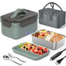 HERRFILK ELECTRIC LUNCH BOX FOOD HEATER 100W 4 IN 1 ULTRA QUICK HEATED GREEN - Like New
