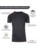 Galaxy by Harvic Men's Moisture-Wicking Wrinkle Free Tee S-2XL 3-Pack Black - Brand New