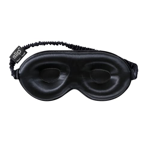 2445377 SLIP CONTOUR SLEEP MASK | 100% PURE MULBERRY SILK, ULTRA SOFT - BLACK - Brand New