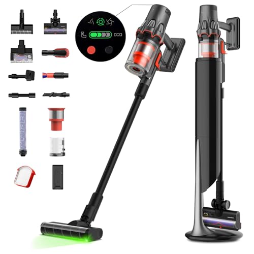 Deerma Vacuum Cleaners for Home-Dem-T50station-US - Black/Red - Like New