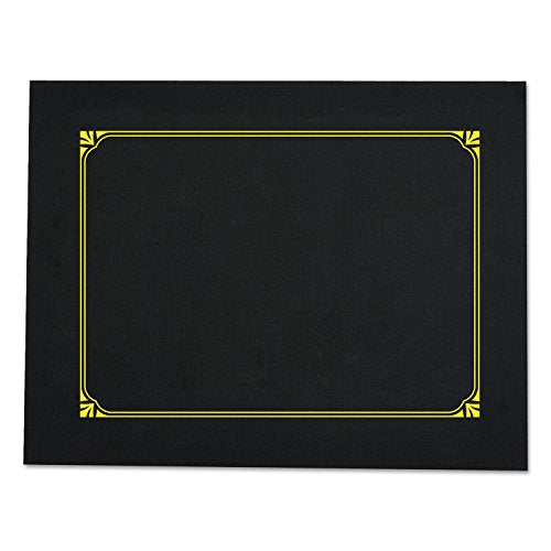UNIVERSAL 8 IN. X 10 IN. A4 CERTIFICATE/DOCUMENT COVER (6/PACK) UNV76895 - BLACK - Brand New