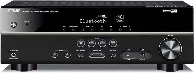 Yamaha RX-V383BL 5.1-Channel 4K Ultra HD AV Receiver with Bluetooth - Black Like New