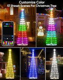 AVATAR CONTROLS 8FT SMART OUTDOOR CHRISTMAS CONTENT LED LIGHT SHOW - WHITE - Like New