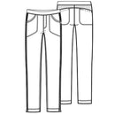 CHEROKEE INFINITY WOMEN'S SCRUBS PANT LOW RISE SLIM PULL-ON - SIZE: L - NAVY - Brand New