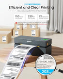 POLONO BLUETOOTH THERMAL SHIPPING LABEL PRINTER 4X6, PL80E - GRAY - Like New