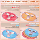 NVBOTY LED FACE MASK LIGHT THERAPY 4 MODES PORTABLE RED LIGHT THERAPY PINK - Like New