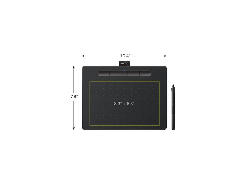 Wacom Intuos Medium Bluetooth Graphics Drawing Tablet, Portable for Teachers,