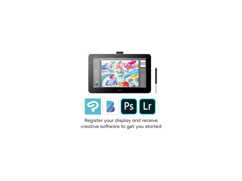 Wacom One Digital Drawing Tablet with Screen, 13.3 inch Graphics Display for Art