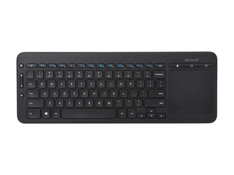 Microsoft N9Z-00001 Black USB RF Wireless Slim All-in-One Media Keyboard