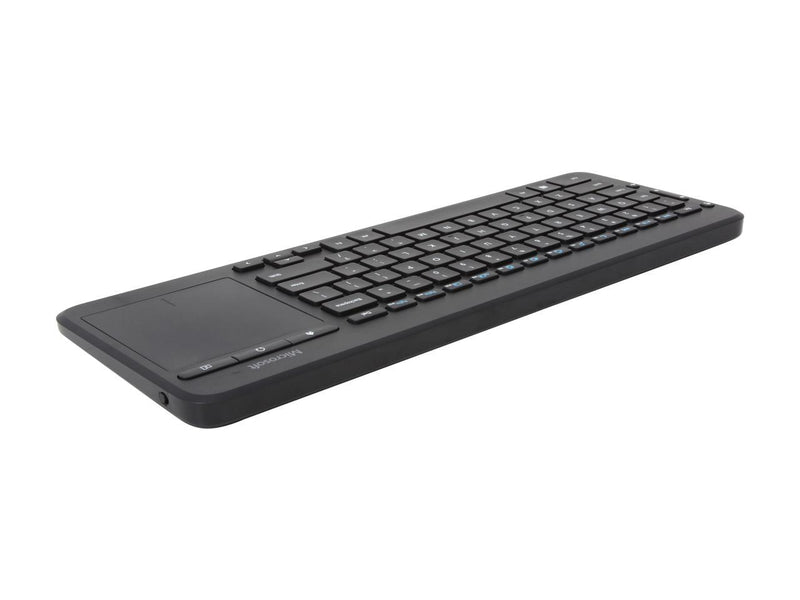 Microsoft N9Z-00001 Black USB RF Wireless Slim All-in-One Media Keyboard