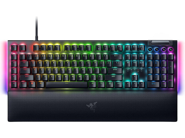 Razer BlackWidow V4 Mechanical Gaming Keyboard: Yellow Switches Linear & Silent