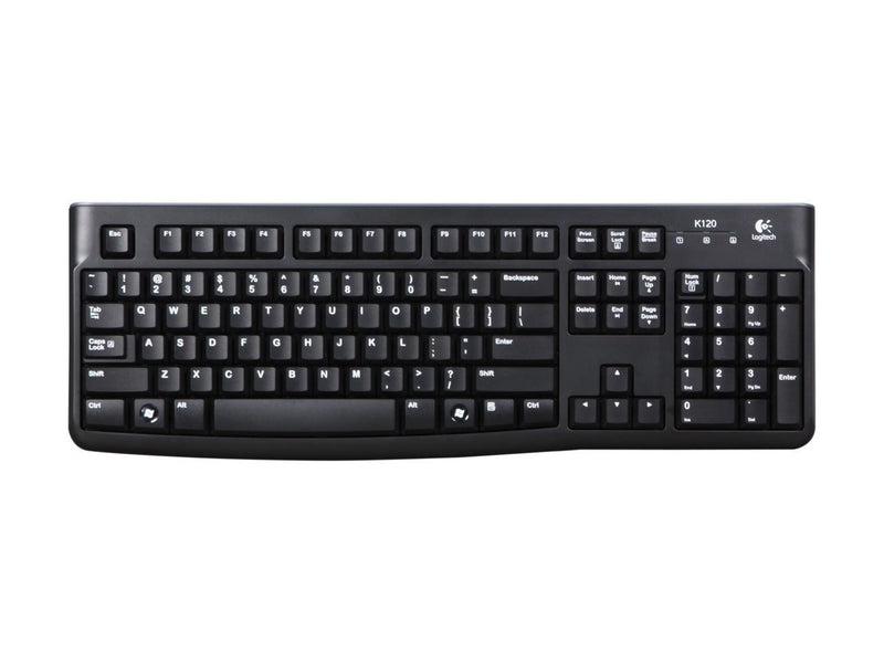 Logitech K120 Wired Keyboard for Windows, Plug and Play, Full-Size