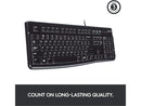 Logitech K120 Wired Keyboard for Windows, Plug and Play, Full-Size