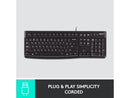 Logitech K120 Wired Keyboard for Windows, Plug and Play, Full-Size