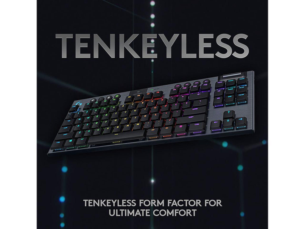 Logitech G915 TKL Tenkeyless Lightspeed Wireless RGB Mechanical Gaming ...