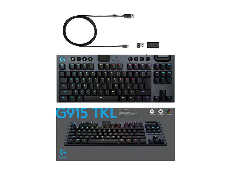 Logitech G915 TKL Tenkeyless Lightspeed Wireless RGB Mechanical Gaming