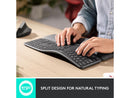 Logitech Ergo K860 Split Wireless Keyboard for Business - Ergonomic Design,