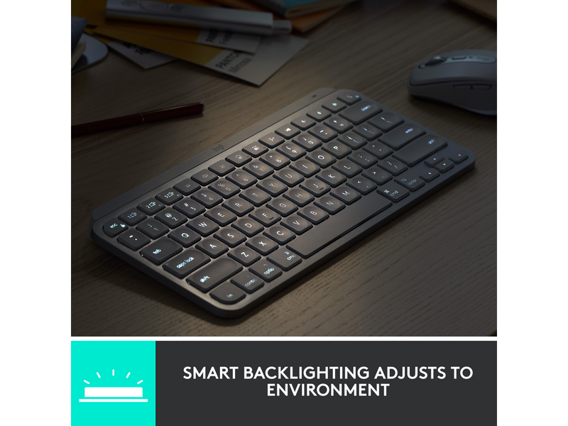 Logitech MX Keys Mini Minimalist Wireless Illuminated Keyboard, Compact,
