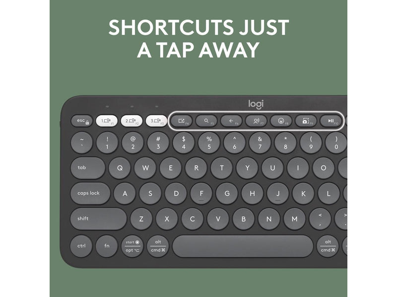 Logitech Pebble 2 Combo Wireless Quiet Keyboard and Mouse, Customisable, Logi