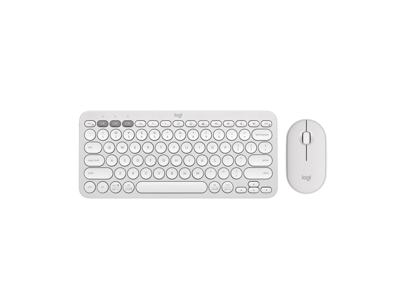 Logitech Pebble 2 Combo Wireless Quiet Keyboard and Mouse, Customisable, Logi