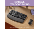 Logitech Wave Keys MK670 Combo, Wireless Ergonomic Keyboard with Signature M550