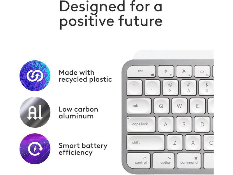 Logitech MX Keys S for Mac, Wireless Keyboard, Fluid, Precise Laptop-Like