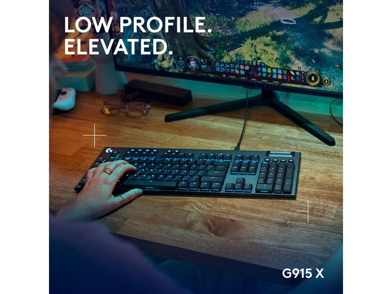 Logitech G915 X Low Profile Mechanical Gaming Keyboard - GL Red Linear Switches,
