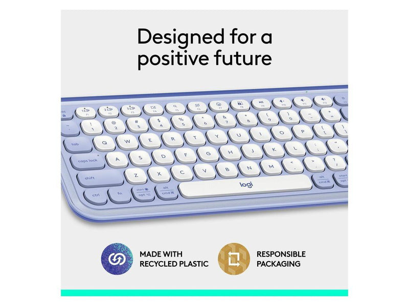 Logitech POP ICON KEYS Wireless Bluetooth Keyboard, Comfortable Typing,