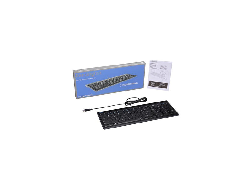 Kensington Advance Fit K72357USA Black USB Wired Slim Keyboard